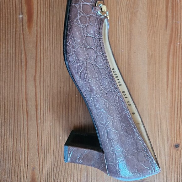 Salvatore Ferragamo exotic leather pump size 10 US - Picture 4 of 6